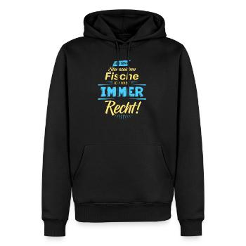 Sternzeichen Fische Spruch - Männer Premium Bio Hoodie - Schwarz - Vorne - Nico (187cm)