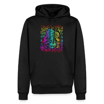 Magic Mushrooms Shirt Zauberpilze - Männer Premium Bio Hoodie - Schwarz - Vorne - Nico (187cm)