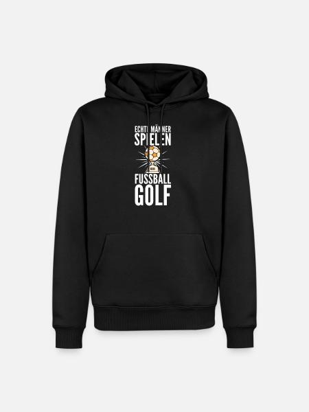 Fussballgolf Lustig Geschenk - Männer Premium Bio Hoodie - Schwarz