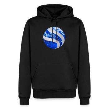 Ballon eau - Sweat à capuche Premium bio Homme - noir - Devant - Nico (187cm)