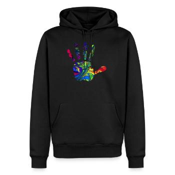 Main - Sweat à capuche Premium bio Homme - noir - Devant - Nico (187cm)