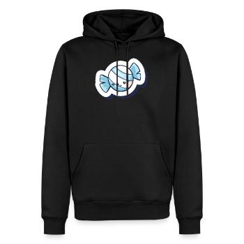 Bonbon - Sweat à capuche Premium bio Homme - noir - Devant - Nico (187cm)