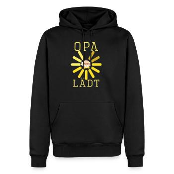 Opa lädt Großvater werden Enkelkind - Männer Premium Bio Hoodie - Schwarz - Vorne - Nico (187cm)