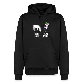 LGBT Einhorn deine Tante meine Tante Geschenk - Männer Premium Bio Hoodie - Schwarz - Vorne - Nico (187cm)