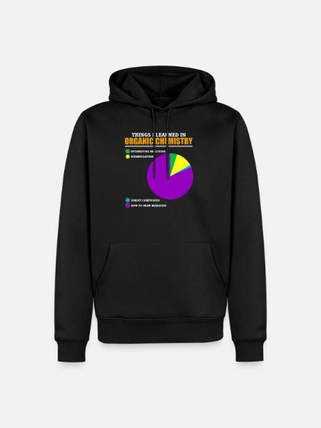 Lustiges organische Chemie Wortspiel für Chemiker - Herre Premium økologisk hoodie - sort