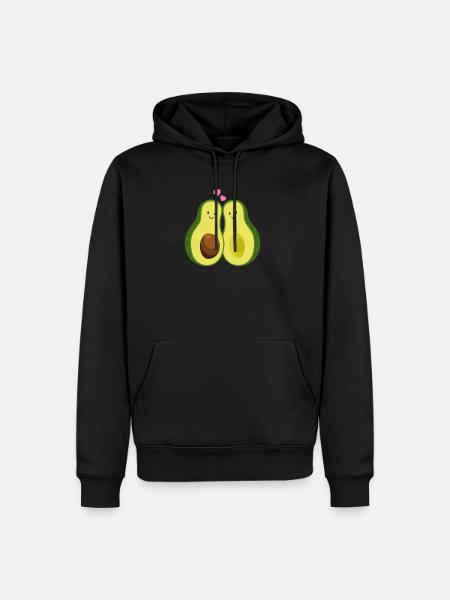 Avocado family baby announcement pregnant gift - Men’s Premium Organic Hoodie - black