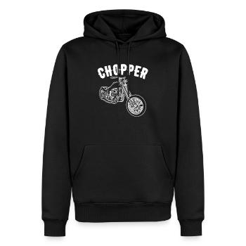 Chemise Chopper - Sweat à capuche Premium bio Homme - noir - Devant - Nico (187cm)