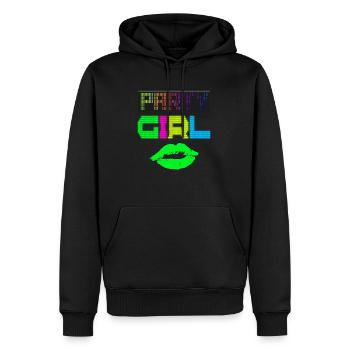 Party Girl Neon Rave Disco Dance Glow Geschenk - Männer Premium Bio Hoodie - Schwarz - Vorne - Nico (187cm)