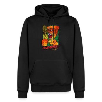 Cadeau d'amoureux des gorilles à l'ananas Pizza d'Hawaï - Sweat à capuche Premium bio Homme - noir - Devant - Nico (187cm)