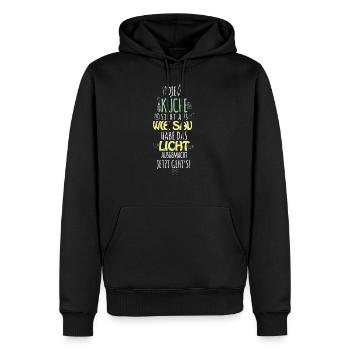 Die Küche sieht aus wie Sau. Habe das Licht ausgem - Männer Premium Bio Hoodie - Schwarz - Vorne - Nico (187cm)