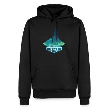 Bali - Sweat à capuche Premium bio Homme - noir - Devant - Nico (187cm)