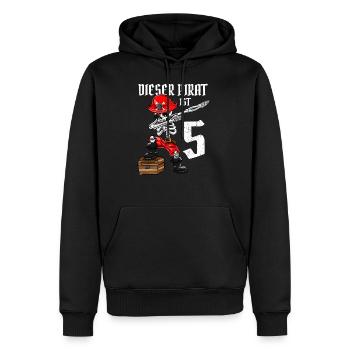 5 Jahre dabbing Pirat Junge 5. Geburtstag Geschenk - Männer Premium Bio Hoodie - Schwarz - Vorne - Nico (187cm)