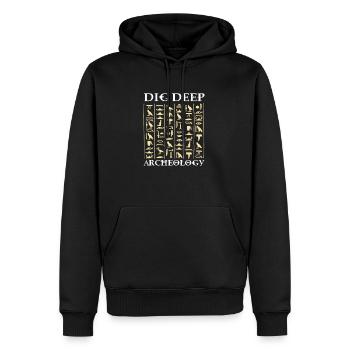 dig texture archäologie entdecken geschenk - Männer Premium Bio Hoodie - Schwarz - Vorne - Nico (187cm)