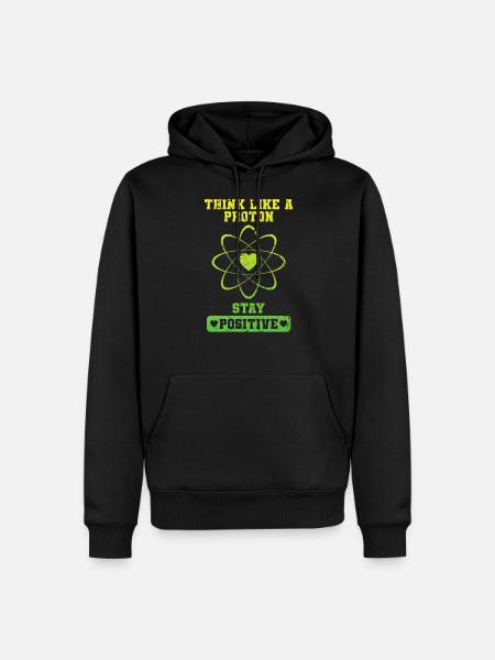 Positive as a proton - Men’s Premium Organic Hoodie - black