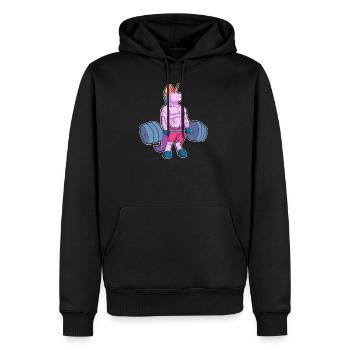 Deadlift Unicorn Fitness Cadeau de Licorne - Sweat à capuche Premium bio Homme - noir - Devant - Nico (187cm)