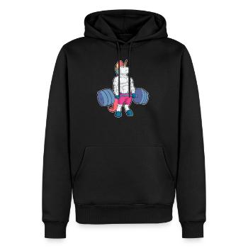 Deadlift Unicorn Fitness Cadeau de Licorne - Sweat à capuche Premium bio Homme - noir - Devant - Nico (187cm)