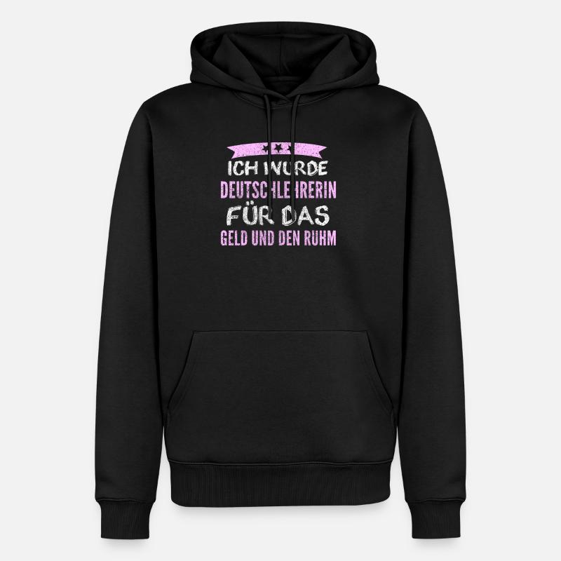 Professeur d’allemand Lustig Geschenk - Sweat à capuche Premium bio Homme - noir
