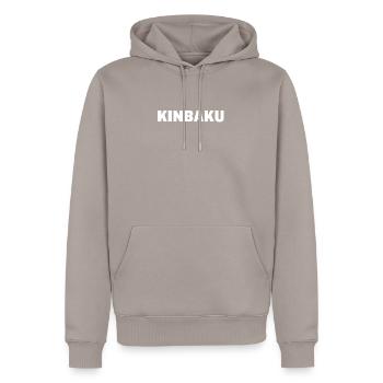Shibari oder Kinbaku Design BDSM Unterwürfige Grafiken - Männer Premium Bio Hoodie - Taupe - Vorne - Nico (187cm)