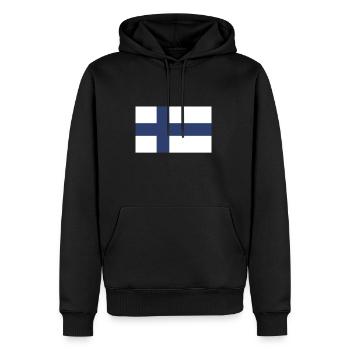 Flagge Finnland, Finnlands Flagge, flag of Finland - Männer Premium Bio Hoodie - Schwarz - Vorne - Nico (187cm)