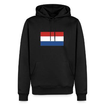 Drapeau Pays-Bas, flag of the Netherlands - Sweat à capuche Premium bio Homme - noir - Devant - Nico (187cm)
