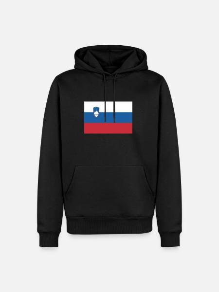 Sloveniens flag, Sloveniens flag, Slovenien - Herre Premium økologisk hoodie - sort