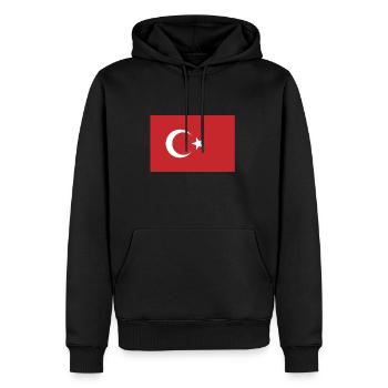Flagge der Türkei, Flagge Türkei - Männer Premium Bio Hoodie - Schwarz - Vorne - Nico (187cm)