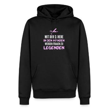 Friseurin - Männer Premium Bio Hoodie - Schwarz - Vorne - Nico (187cm)