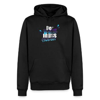 cool bass festival techno rave gift - Men’s Premium Organic Hoodie - black - Front - Nico (187cm)