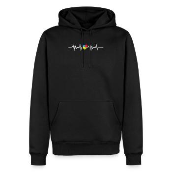 Autism Autism Shirt - Men’s Premium Organic Hoodie - black - Front - Nico (187cm)