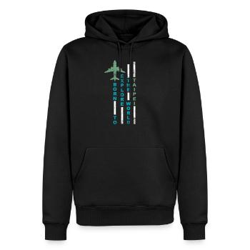 Taipei - Sweat à capuche Premium bio Homme - noir - Devant - Nico (187cm)