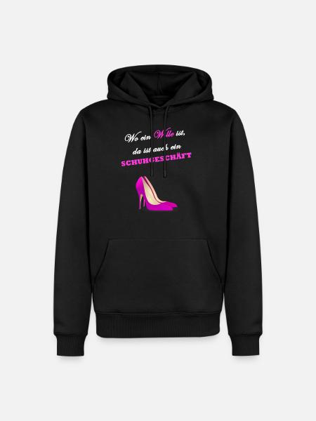 Shopping Queen - Men’s Premium Organic Hoodie - black