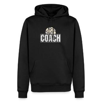 Fußball Coach - Männer Premium Bio Hoodie - Schwarz - Vorne - Nico (187cm)