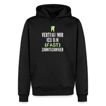Zahntechniker Geschenk - Männer Premium Bio Hoodie - Schwarz - Vorne - Nico (187cm)