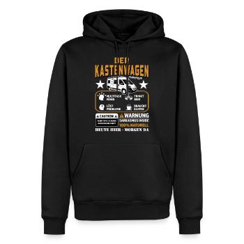 Kastenwagen Shirt Der Fahrer - Männer Premium Bio Hoodie - Schwarz - Vorne - Nico (187cm)
