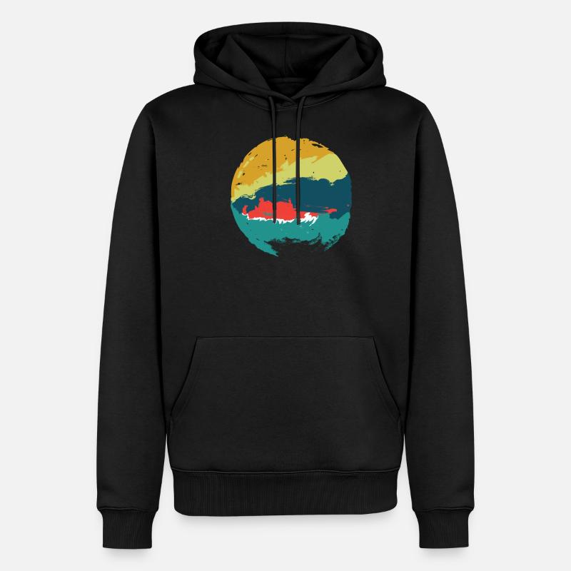 Abstrakte Kunst - Männer Premium Bio Hoodie - Schwarz