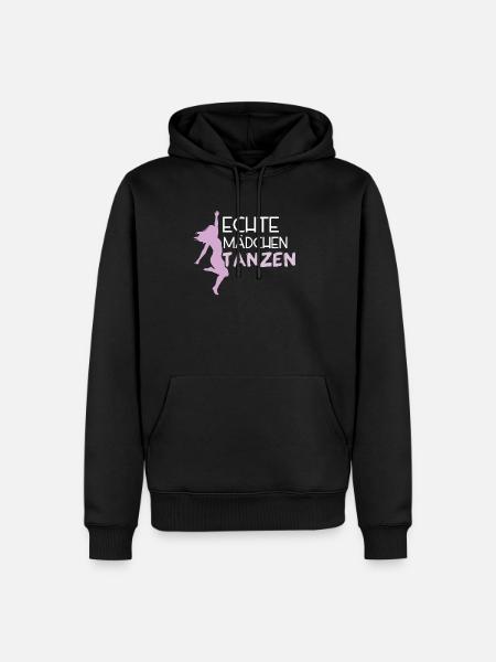Mädchen Tanzen - Männer Premium Bio Hoodie - Schwarz