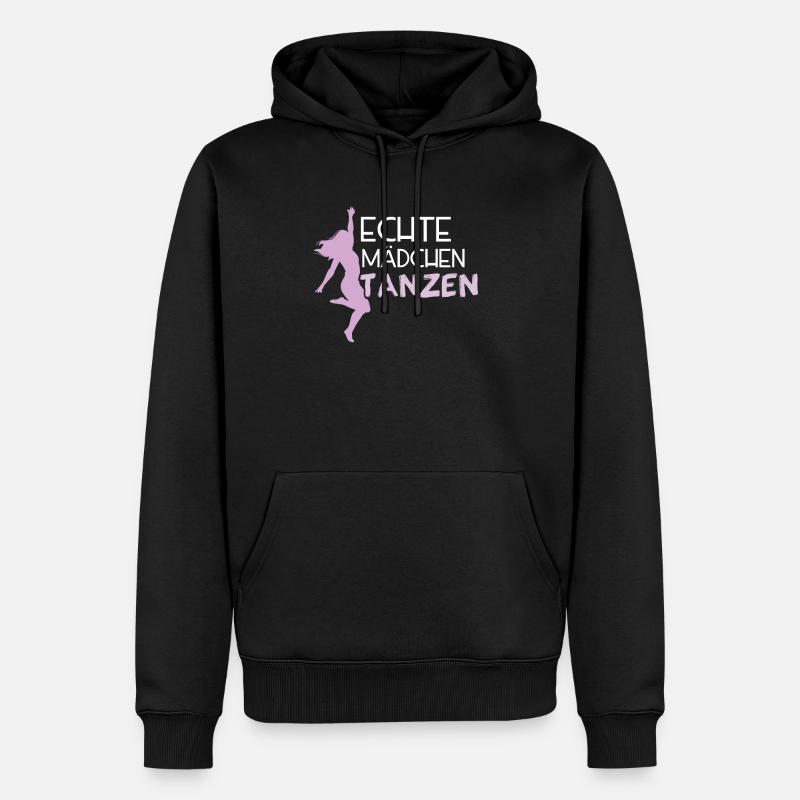 Mädchen Tanzen - Männer Premium Bio Hoodie - Schwarz