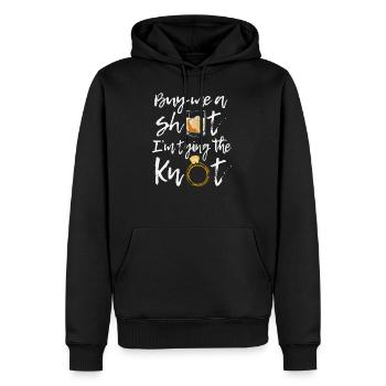 Groom man Achetez-moi un coup de feu j'attache le noeud - Sweat à capuche Premium bio Homme - noir - Devant - Nico (187cm)