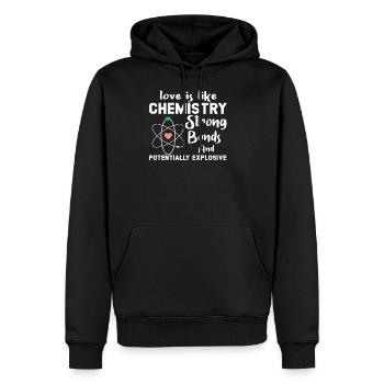 Chemistry - Men’s Premium Organic Hoodie - black - Front - Nico (187cm)