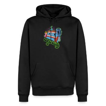 Old School Hip Hip Battlerap 90 Gangster Rap R&B - Sweat à capuche Premium bio Homme - noir - Devant - Nico (187cm)