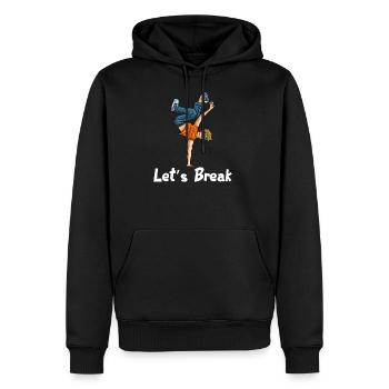 Breakdance Breaking Breaker Hip Hop Break Gift - Men’s Premium Organic Hoodie - black - Front - Nico (187cm)