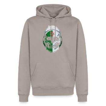Algerien - Männer Premium Bio Hoodie - Taupe - Vorne - Nico (187cm)
