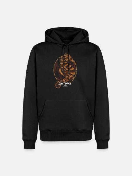 Seepferdchen - Männer Premium Bio Hoodie - Schwarz