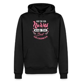 Cadeau drôle de grand-mère de grand-mère d'infirmière - Sweat à capuche Premium bio Homme - noir - Devant - Nico (187cm)