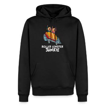 Cadeau de battage médiatique du parc d'attractions - Sweat à capuche Premium bio Homme - noir - Devant - Nico (187cm)