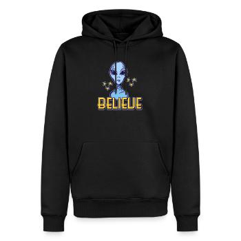 Alien Ufo aliens OVNI Aliens - Sweat à capuche Premium bio Homme - noir - Devant - Nico (187cm)