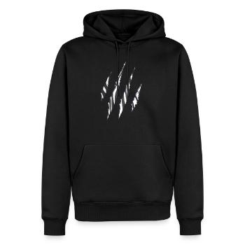 Zèbres motifs griffes motif - Sweat à capuche Premium bio Homme - noir - Devant - Nico (187cm)