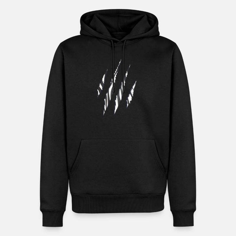 Zebra Zebra Pattern Claw Pattern - Men’s Premium Organic Hoodie - black