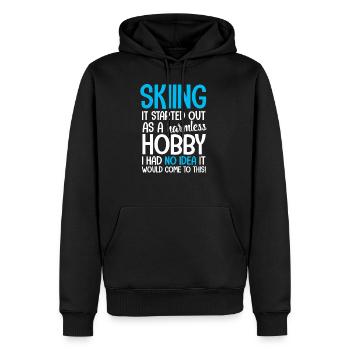 Ski skiing - Men’s Premium Organic Hoodie - black - Front - Nico (187cm)