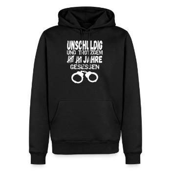 Schulabschluss Realschule 10 Jahre Mittlere Reife - Männer Premium Bio Hoodie - Schwarz - Vorne - Nico (187cm)